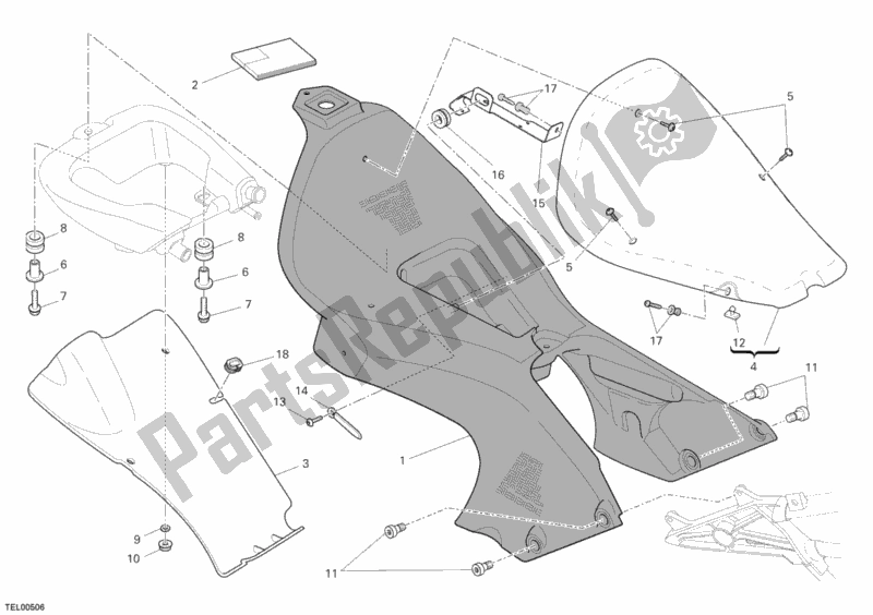 Todas las partes para Marco Trasero de Ducati Desmosedici RR 1000 2008